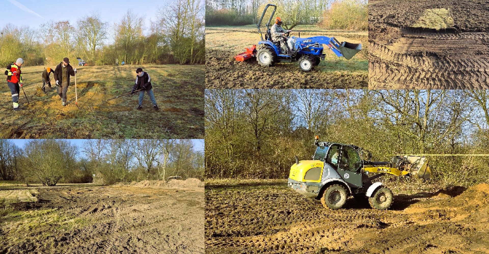 Freilegen der Sandfläche in Horst